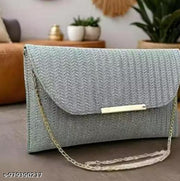 Bridal Clutch for Women | Elegant Shimmer Evening Bag with Detachable Chain Strap | Wedding, Party, Reception & Festive Occasion Hand Purse