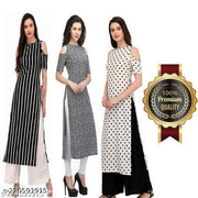 Polyster/Crepe fabric-Beautyfull kurti for women