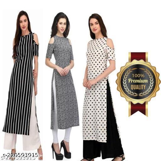 Polyster/Crepe fabric-Beautyfull kurti for women