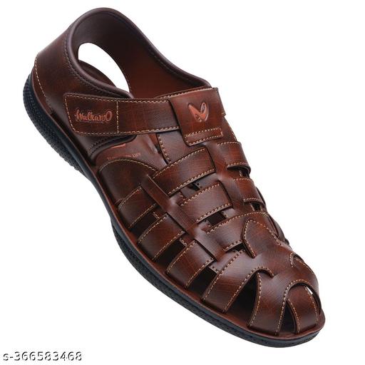 WALKAROO Men's Daily wear Sandals|Cutout velcro design|Casual Footwear|Men's Sandal|Slipper for men|lightweight sandals|Gents Chappal|outdoor sandals for men|Walkaroo footwear|men's flat sandals|WG5713-Brown
