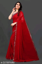 NEW FENCY GEORGETTE CUT WORK SAREE