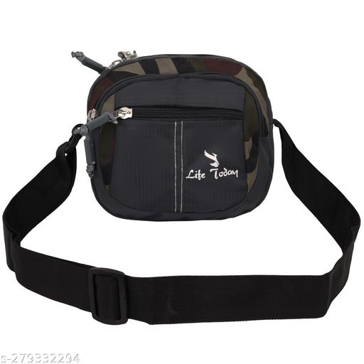 LIFE TODAY Sling form Men and Women | Cross Body Travel Bags | Pouch for Men and Women | One Side Shoulder Bag 7 x 8 x 4.5 (H x L x W) inches