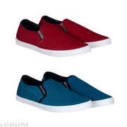 Pack of 2-2s combo shoes for men| black red-blue black- t blue combo shoes in color| comfortable and walking shoes for men