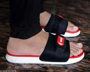 Aadi MRJ1452 Men's Red Synthetic Leather Daily Casual Slipper
