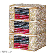 GARMENT COVER CLOTHES COVER SAREE COVER STORAGE ORGANIZER CLOTH STORAGE BOX FOLDABLE CLOTH STORAGE BOX SAREE BAGS SAREE PACKING PACKET PACK OF 3