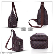 Men's Stylish Leather Crossbody Chest Bag for Travel, Passport, Daily Use & Adventure - Cross Body Shoulder Bag