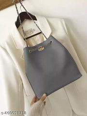 Stylish Women Shoulder Bag with Golden Handle