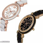 Lettest Fashionable Round Dial Analog Watch Combo For Girls/ Women