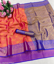 Luxury Banarasi Silk Saree for Women | Bridal Collection Saree  Soft Banarasi Silk Saree with Rich Zari | Ethnic Party Wear Saree