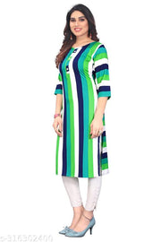 Women Printed Crepe Straight Kurti