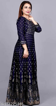 Printed Long Anarkali Kurta