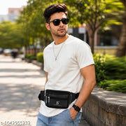 Waist Bag for Men Side Bag for Travel, Sports Waterproof & Adjustable Belt Pouch Fanny Waist Bag