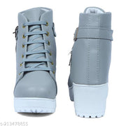 Trendy, Trending and Stylist Boot for Girls Latest Stylish High Heel Long Ankle Synthetic Leather Zipper Boots for Women/Girls/Ladies