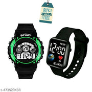 EARTH FACE DIGITAL SPORT  WATCH WITH COMBO OFFER SEVEN LIGHT SPORT WATCH WITH ALARAM AND LIGHT FEATURE