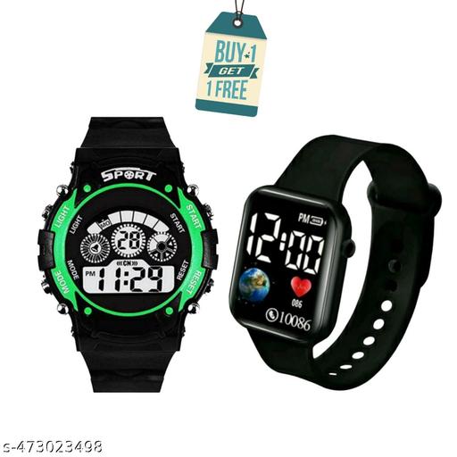 EARTH FACE DIGITAL SPORT  WATCH WITH COMBO OFFER SEVEN LIGHT SPORT WATCH WITH ALARAM AND LIGHT FEATURE