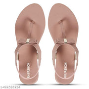 Women Flats Sandals Girls Stylish Fancy Flat Fashion -Sandals Ladies Footwear Sandals Flat Sandal for Women and Girls (Pink)