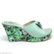 Habiwa Flwoar Print Casual Wedges Heel For Women And College Girl