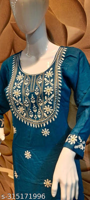 Women white buety kurti