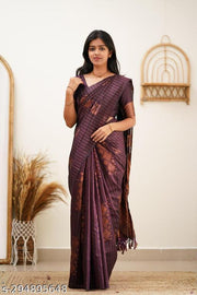 Soft Banarasi Premium Silk Saree new fancy banarasi saree with fancy blouse piece Kanjivaram Pattu Sarees With Blouse Piece