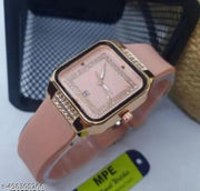 ZT FABULOUS RUBBER PEECH COLOUR FASHION WATCH