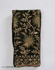 Mehendi Saree Solo Pattern Jalar Chati Embellished With Blouse Embroidered