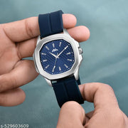 Analog Quartz Wrist Watch For Men, Celeb Choice Watch, Most selling Watch, Trending Watches, Premium Quality Watch, Men Watches, Silver Watches, Blue Dial Watch, Best Gift Pack For Men, Gari, Boys/Men Watches.
