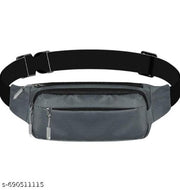 Unisex Crossbody Waist Bag, Multi-Pocket Lightweight, Durable Compact Fanny Pack (Grey)