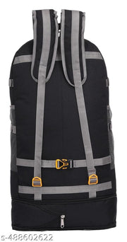 STYLE LOOK Travel & Hiking Rucksack with Dual Large Compartments, Triple Front Quick‑Access Pockets, Side Mesh Water Bottle Holders, Hip Adjustable Belt, and Padded Back for All‑Day Comfort