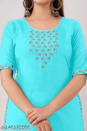 Elegant Sleeves Black Rayon Kurti with Embroidery For Girls | Kurti | Black Kurti | Embroidered Kurti | Long Sleeve Kurti | Office Wear Kurti | Party Wear Kurti | Indian Ethnic Wear | Trendy Kurtis for Women