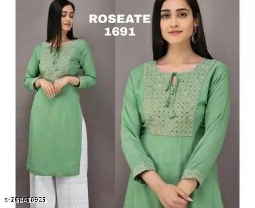 embroidery Rayon Kurti