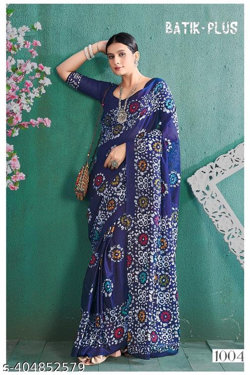 Hand Block Printed Pure Cotton Mulmul Saree