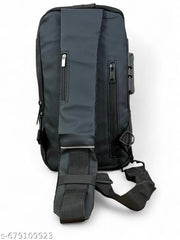 Men & Women– Crossbody Sling Bag for Travel, Cycling & Hiking | Waterproof Shoulder Bag with Compartment and Zipper Pockets