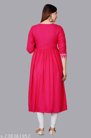 New Trendy Embroidery Gaithering Anarkali kurtis