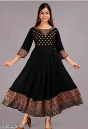 Rayon Anarkali Kurti for Women | Ethnic Print Kurti for Girls