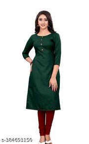 Cool&Classy Round Neck Fornt Button Rayon Kurta(Sky)