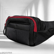 Waist Bag Men & Women Side Pouch for Travel & Sports Waterproof Adjustable Strap Waist Bag  (Black)