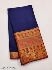Pure Narayanpet Hand woven Merserised Cotton saree with rich border