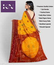 Pure Cotton Bandhani Printed Saree for Women | Lightweight Daily Wear Saree | Soft Comfortable Fabric | New Latest Design 2026 | Sarees