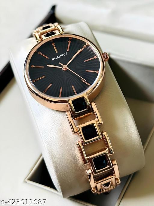 Watch for Women,Watch for Girl ,Waterproof Women Wrist Watches Black Dial diamond Studded watch Formal,Casual,Festive,Partywear,Wedding,Western Party