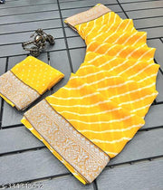 TRENDY NEW LEHERIYA GEORGETTE SAREE