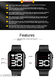 Trending Black Colour Big Light Digital Watch for Kids Boys n Girls