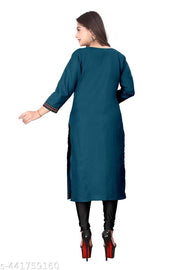 Desigener Kurti New Collection Cotton Blend Stylish New Trendy Embroidered Pattern Casual Kurta for Girls & Women