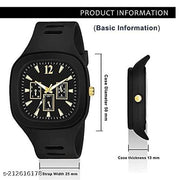 New Generation Ultimate Smart Look Attractive Square Analog Watch - For Trendy boys' watches Fashionable boys' watches Stylish boys' watches Boys' trendy wristwatches
