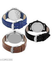Multicolor ( Pack of 3) Leather Analog Watch for Men