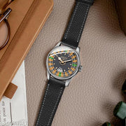 3D New Design Date Display Leather Strap Analog