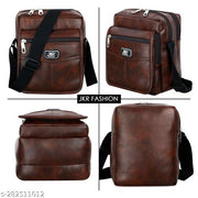 JATTIK PU Synthetic Leather Casual Formal Dailyuse Trendy Shoulder Daytrip Side Crossbody Office Slingbag For Men and women