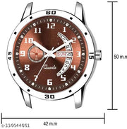 Stainless Steel Strap Day Date Analog Watch For Men
