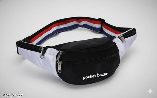 Pocket Bazar Multipurpose Waist Bag for Men & Women | 5 Zipper Pocket | Travel Use