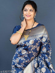 Mesmeric Soft Banarasi Silk Saree With Opulent Blouse Piece