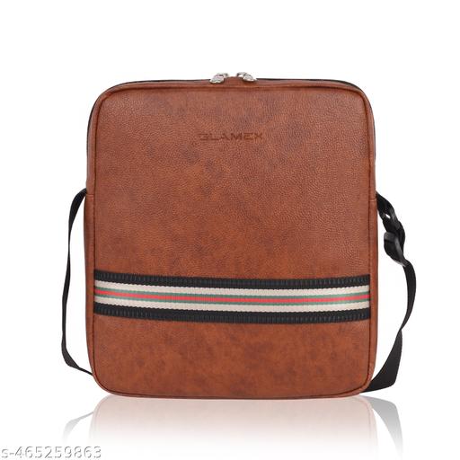 Glamex Luxe Premium Sling Bag for Professionals – Synthetic Leather, Adjustable Strap, and Spacious Design